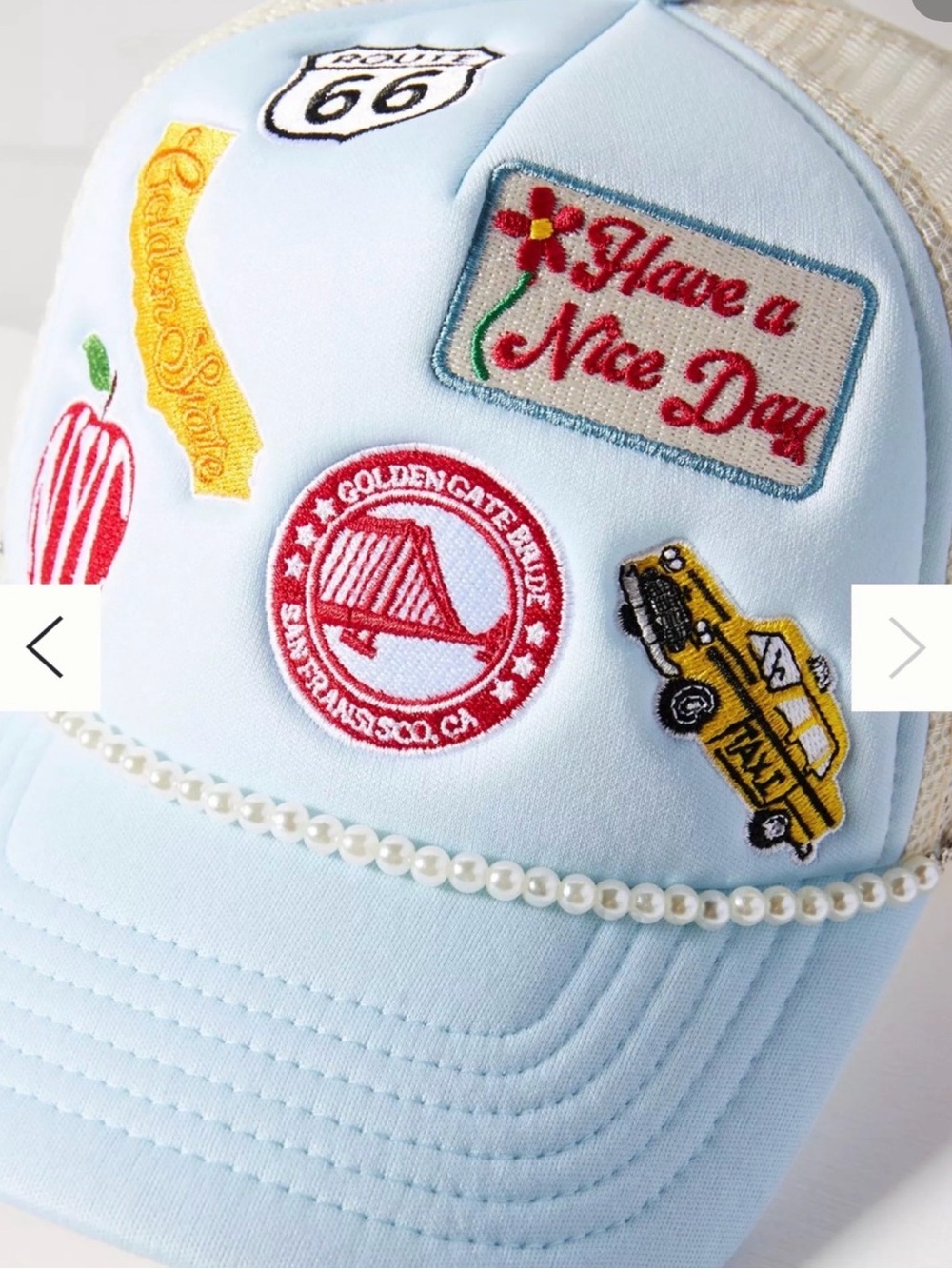 Anthropologie coney Island picnic trucker hat NYC and San Francisco Theme. - Picture 2 of 8